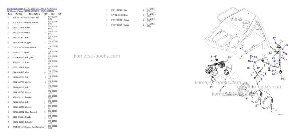 Komatsu D51PXI-24E0 S/N 20001-UP Parts catalog cover Page 2