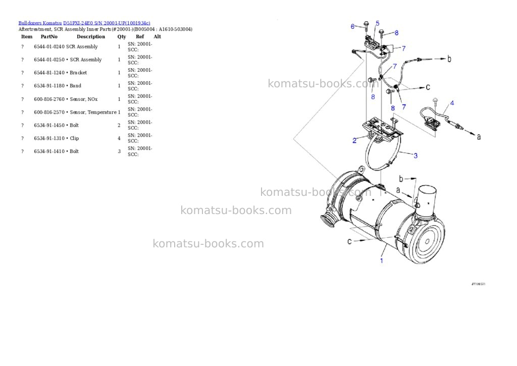 Komatsu D51PXI-24E0 S/N 20001-UP Parts catalog cover Page 8