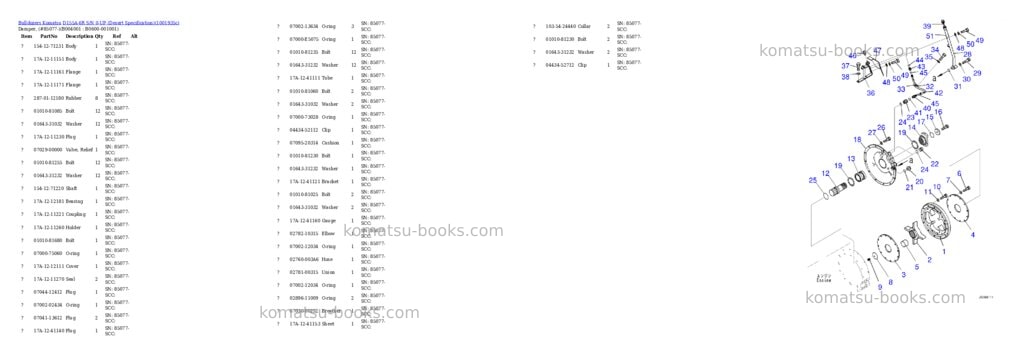 Komatsu D155A-6R S/N 0-UP (Desert Specification) Parts catalog cover Page 3