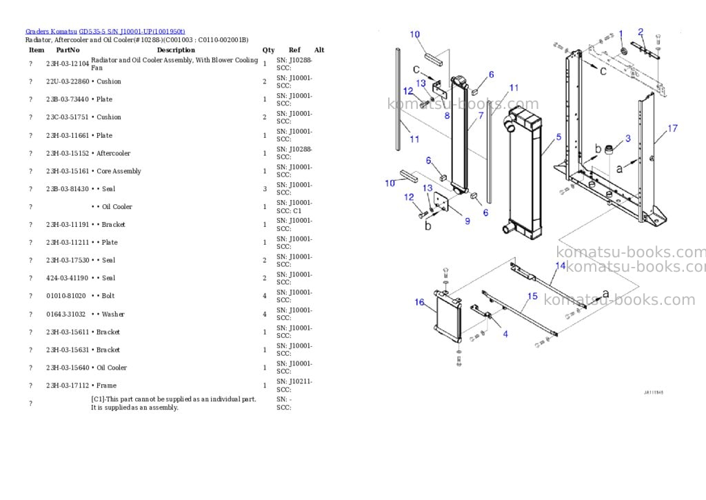 Komatsu GD535-5 S/N J10001-UP Parts catalog cover Page 7