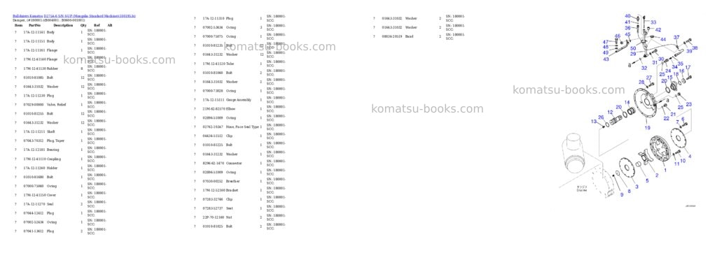 Komatsu D275A-6 S/N 0-UP (Mongolia Standard Machine) Parts catalog cover Page 3