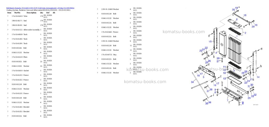 Komatsu D155AX-6 S/N 0-UP (Cold Area Arrangement (-30 deg C)) Parts catalog cover Page 9 Komatsu D155AX-6 S/N 0-UP (Cold Area Arrangement (-30 deg C)) Parts catalog cover Page 9