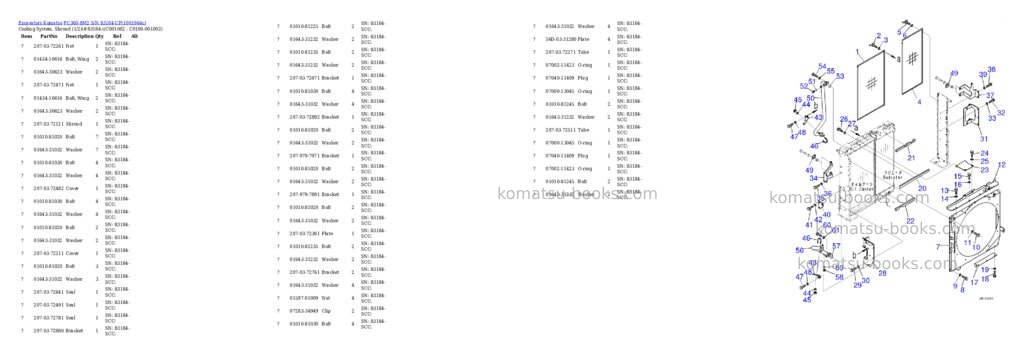 Komatsu PC360-8M2 S/N 83184-UP Parts catalog cover Page 6 Komatsu PC360-8M2 S/N 83184-UP Parts catalog cover Page 6
