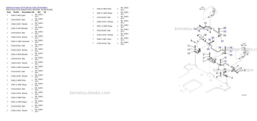 Komatsu D475A-8R S/N 55001-UP Parts catalog cover Page 3