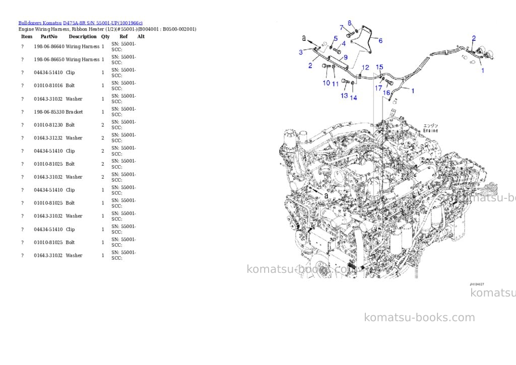Komatsu D475A-8R S/N 55001-UP Parts catalog cover Page 5