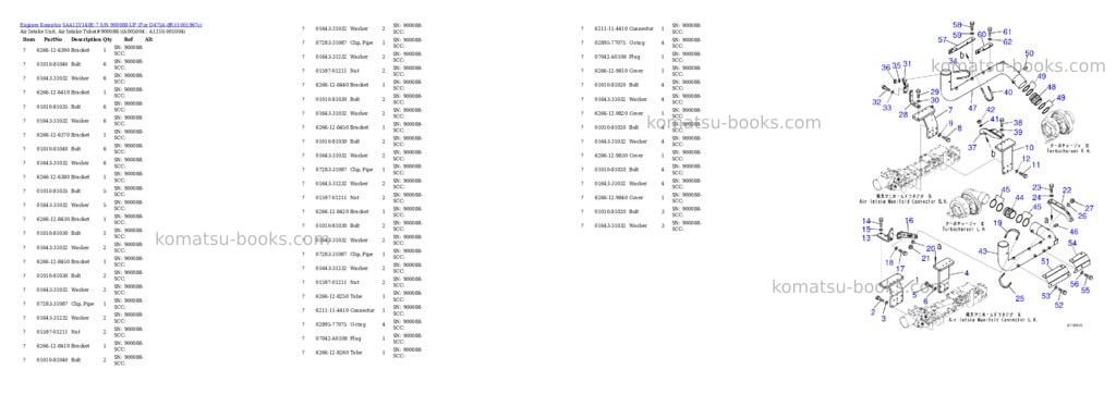 Komatsu SAA12V140E-7 S/N 900088-UP (For D475A-8R) Parts catalog cover Page 7