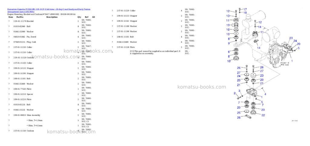 Komatsu PC850-8R1 S/N 0-UP (Cold Area (-30 deg C) and Sandy and Dusty Terrain Arrangement Spec) Parts catalog cover Komatsu PC850-8R1 S/N 0-UP (Cold Area (-30 deg C) and Sandy and Dusty Terrain Arrangement Spec) Parts catalog cover