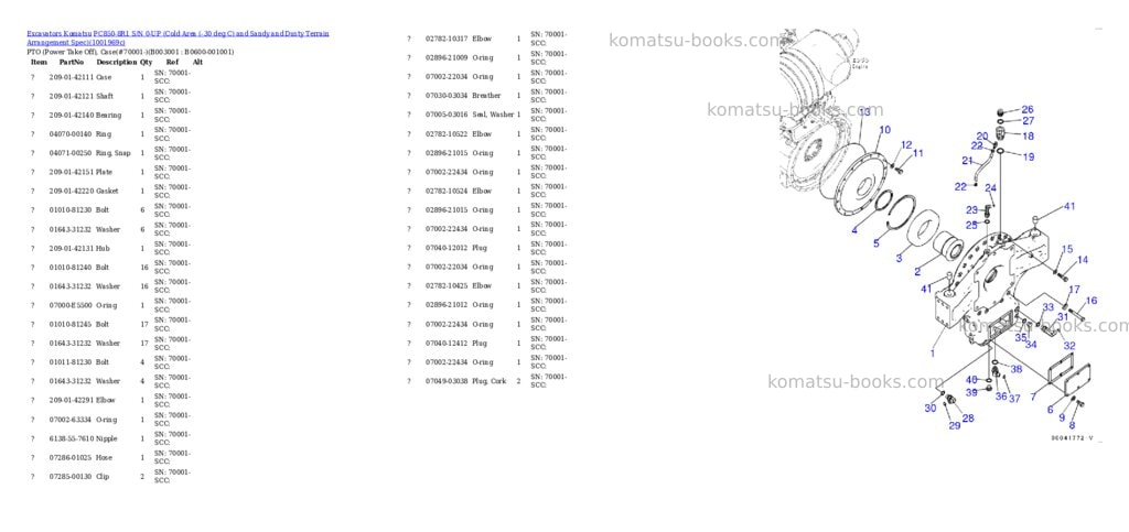 Komatsu PC850-8R1 S/N 0-UP (Cold Area (-30 deg C) and Sandy and Dusty Terrain Arrangement Spec) Parts catalog cover Page 6 Komatsu PC850-8R1 S/N 0-UP (Cold Area (-30 deg C) and Sandy and Dusty Terrain Arrangement Spec) Parts catalog cover Page 6