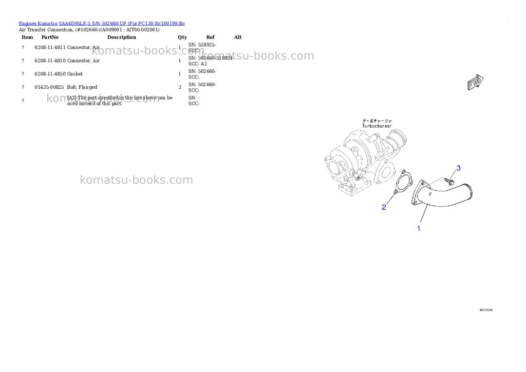 Komatsu SAA4D95LE-5 S/N 502660-UP (For PC130-8) Parts catalog cover Page 8 Komatsu SAA4D95LE-5 S/N 502660-UP (For PC130-8) Parts catalog cover Page 8