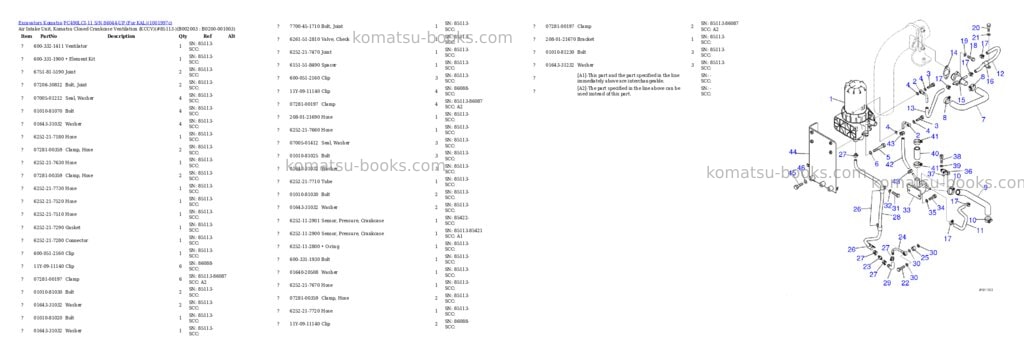 Komatsu PC490LCI-11 S/N 86044-UP (For KAL) Parts catalog cover Page 3