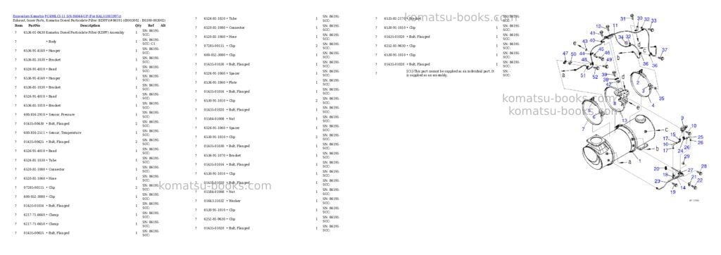 Komatsu PC490LCI-11 S/N 86044-UP (For KAL) Parts catalog cover Page 5