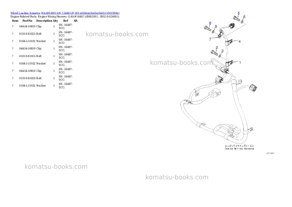 Komatsu WA380-8E0 S/N 15648-UP (E0 пїЅЩєпїЅпїЅпїЅпїЅ) Parts catalog cover