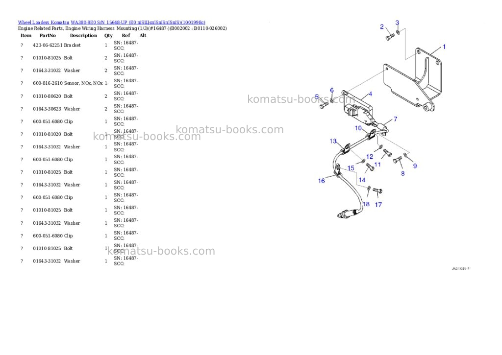 Komatsu WA380-8E0 S/N 15648-UP (E0 пїЅЩєпїЅпїЅпїЅпїЅ) Parts catalog cover Page 2