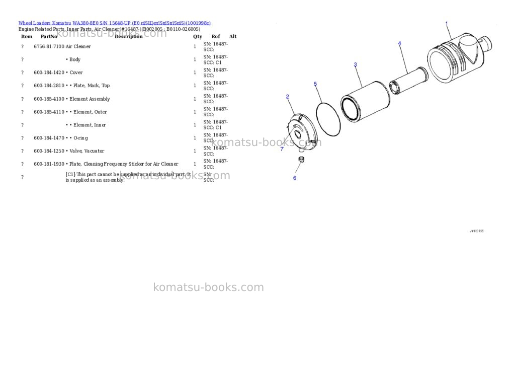 Komatsu WA380-8E0 S/N 15648-UP (E0 пїЅЩєпїЅпїЅпїЅпїЅ) Parts catalog cover Page 5