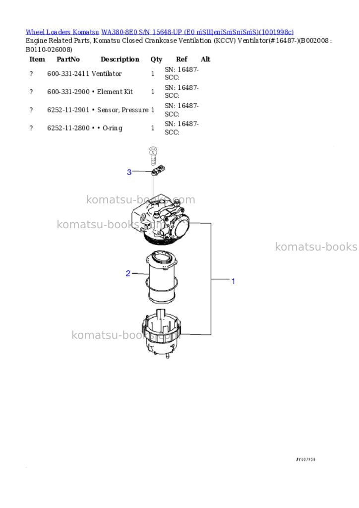 Komatsu WA380-8E0 S/N 15648-UP (E0 пїЅЩєпїЅпїЅпїЅпїЅ) Parts catalog cover Page 8