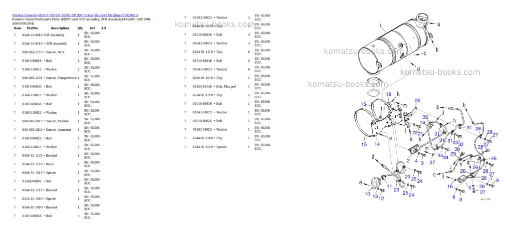 Komatsu GD675-7E0 S/N 65001-UP (E0 Turkey Standard Machine) Parts catalog cover Page 3 Komatsu GD675-7E0 S/N 65001-UP (E0 Turkey Standard Machine) Parts catalog cover Page 3