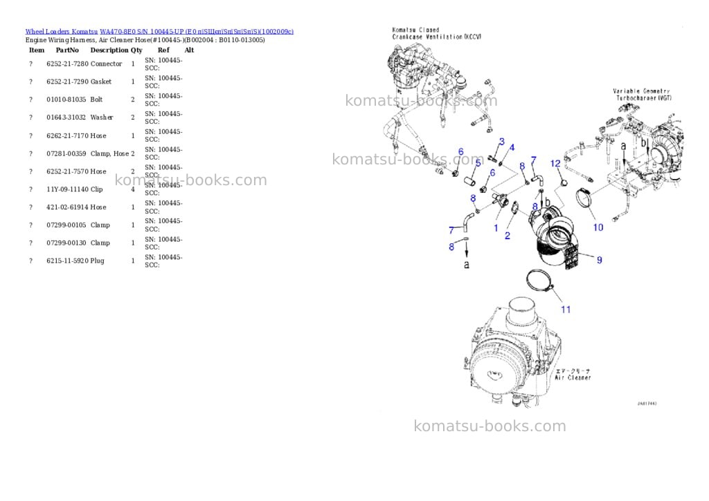 Komatsu WA470-8E0 S/N 100445-UP (E0 пїЅЩєпїЅпїЅпїЅпїЅ) Parts catalog cover Page 4