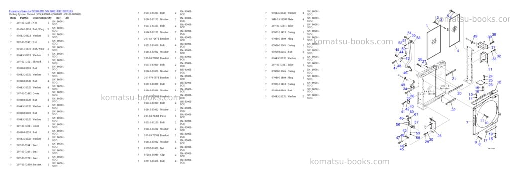 Komatsu PC300-8M2 S/N 80001-UP Parts catalog cover Page 6 Komatsu PC300-8M2 S/N 80001-UP Parts catalog cover Page 6
