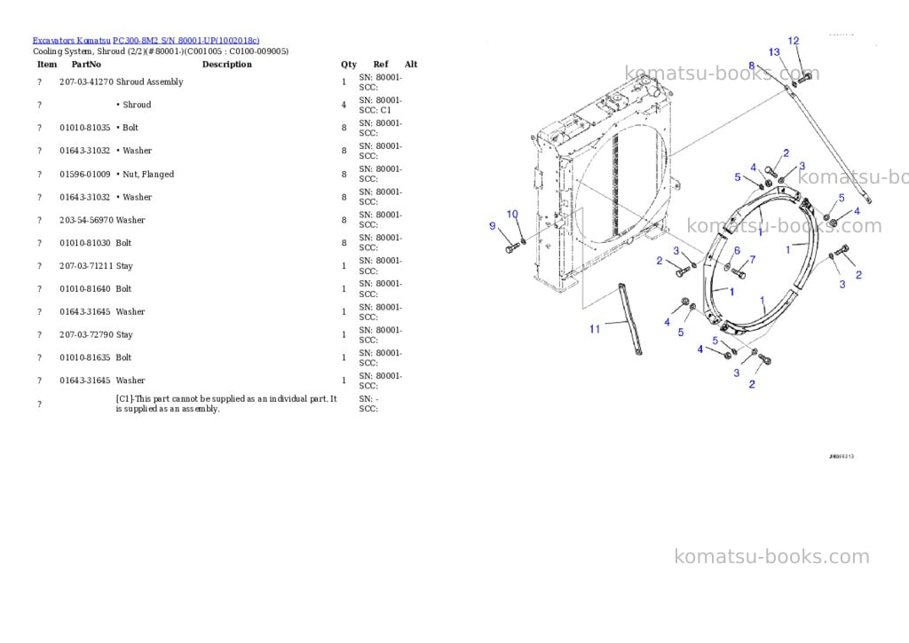 Komatsu PC300-8M2 S/N 80001-UP Parts catalog cover Page 9 Komatsu PC300-8M2 S/N 80001-UP Parts catalog cover Page 9