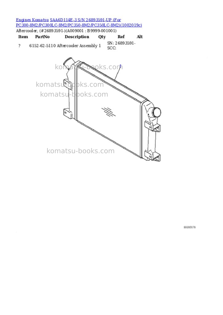 Komatsu SAA6D114E-3 S/N 26893591-UP (For PC300-8M2/PC300LC-8M2/PC350-8M2/PC350LC-8M2) Parts catalog cover Page 8