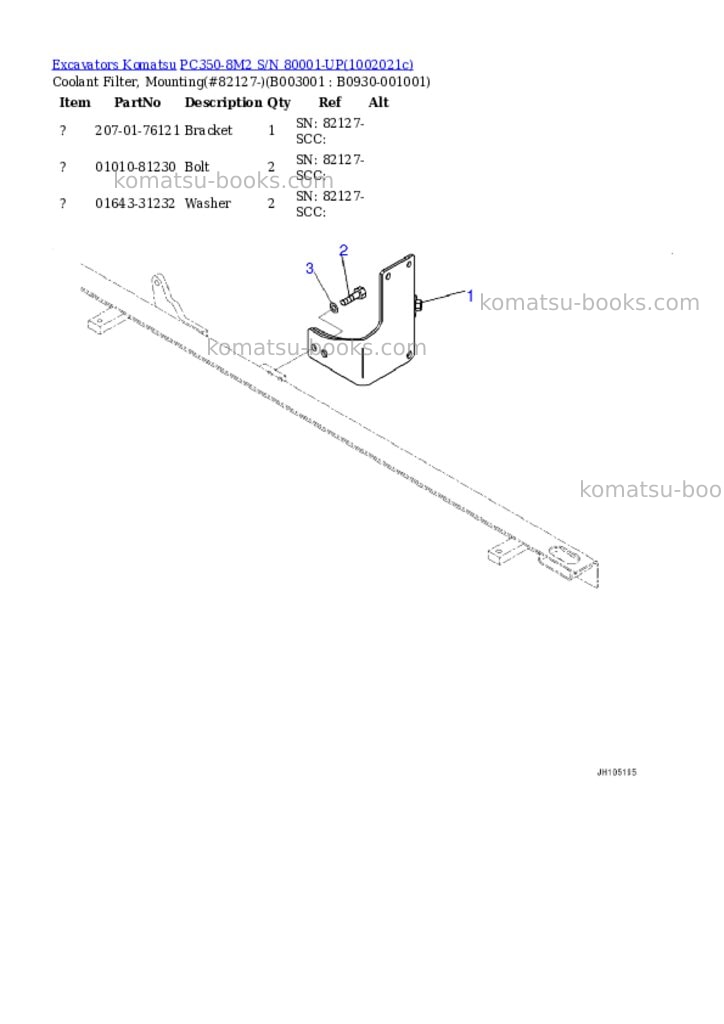 Komatsu PC350-8M2 S/N 80001-UP Parts catalog cover Page 2 Komatsu PC350-8M2 S/N 80001-UP Parts catalog cover Page 2