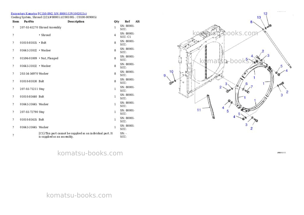 Komatsu PC350-8M2 S/N 80001-UP Parts catalog cover Page 9 Komatsu PC350-8M2 S/N 80001-UP Parts catalog cover Page 9