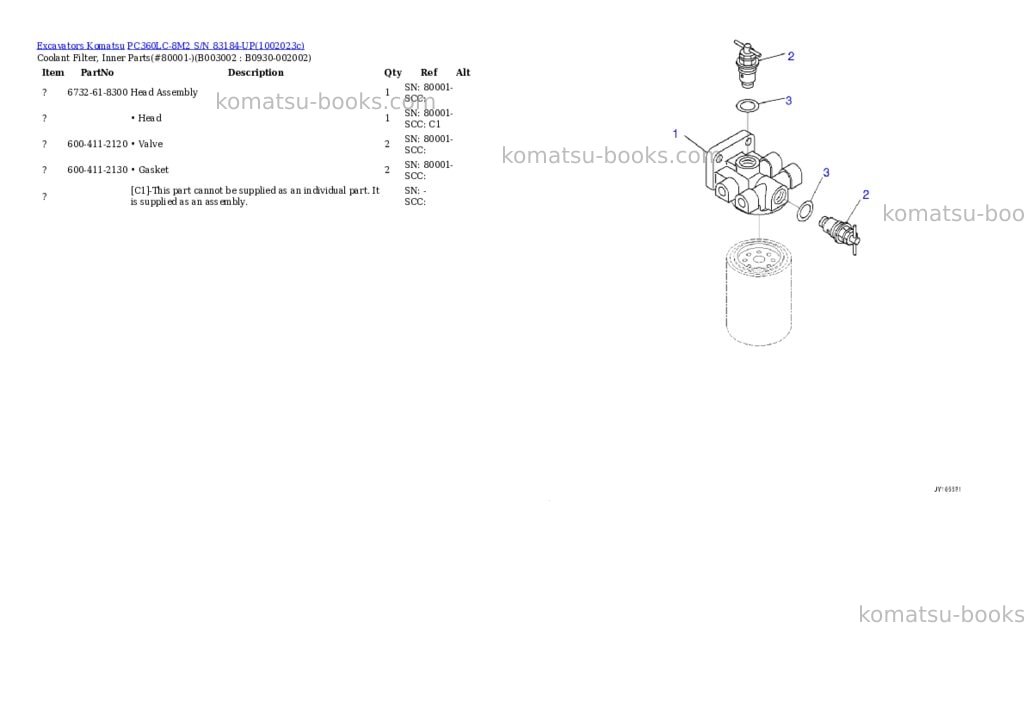 Komatsu PC360LC-8M2 S/N 83184-UP Parts catalog cover Page 3 Komatsu PC360LC-8M2 S/N 83184-UP Parts catalog cover Page 3