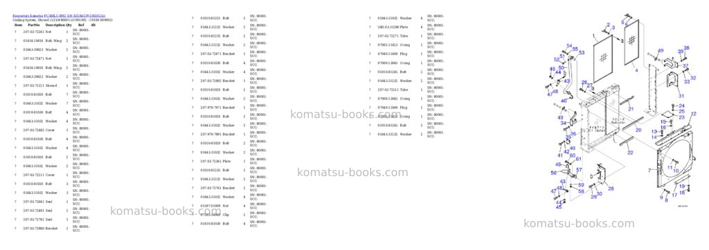 Komatsu PC360LC-8M2 S/N 83184-UP Parts catalog cover Page 6 Komatsu PC360LC-8M2 S/N 83184-UP Parts catalog cover Page 6