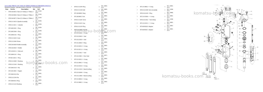 Komatsu JTHB30-3 S/N 10001-UP (JTHB30_HYDRAULIC BREAKER) Parts catalog cover