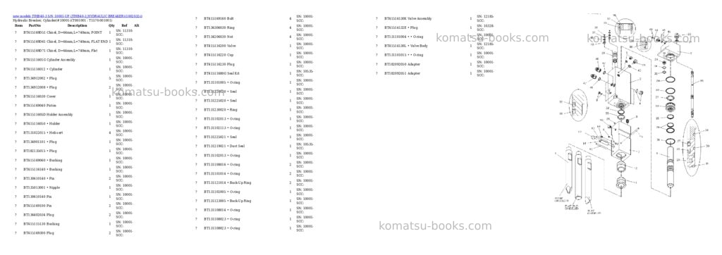 Komatsu JTHB40-3 S/N 10001-UP (JTHB40-3_HYDRAULIC BREAKER) Parts catalog cover