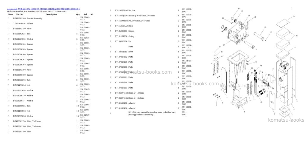 Komatsu JTHB40-3 S/N 10001-UP (JTHB40-3_HYDRAULIC BREAKER) Parts catalog cover Page 2