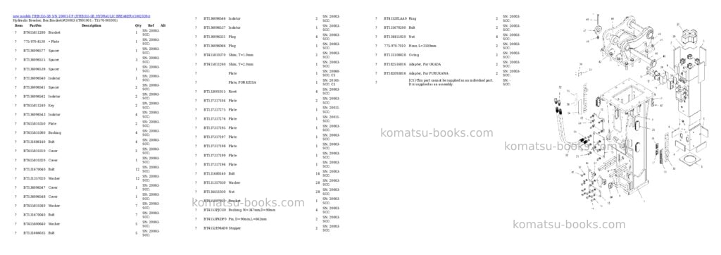 Komatsu JTHB355-5B S/N 20001-UP (JTHB355-5B_HYDRAULIC BREAKER) Parts catalog cover Komatsu JTHB355-5B S/N 20001-UP (JTHB355-5B_HYDRAULIC BREAKER) Parts catalog cover