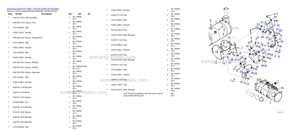 Komatsu PC360LC-11E0 S/N 92092-UP Parts catalog cover Page 10