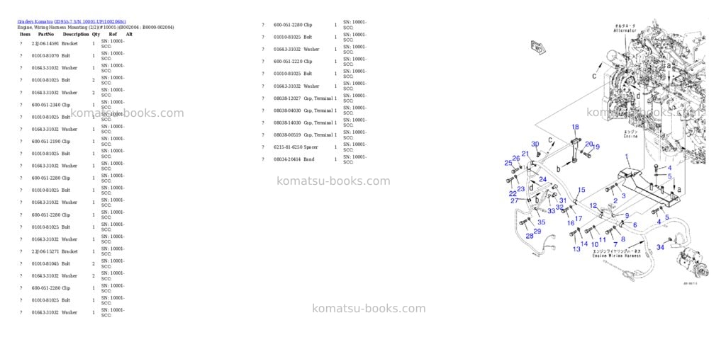 Komatsu GD955-7 S/N 10001-UP Parts catalog cover Page 10
