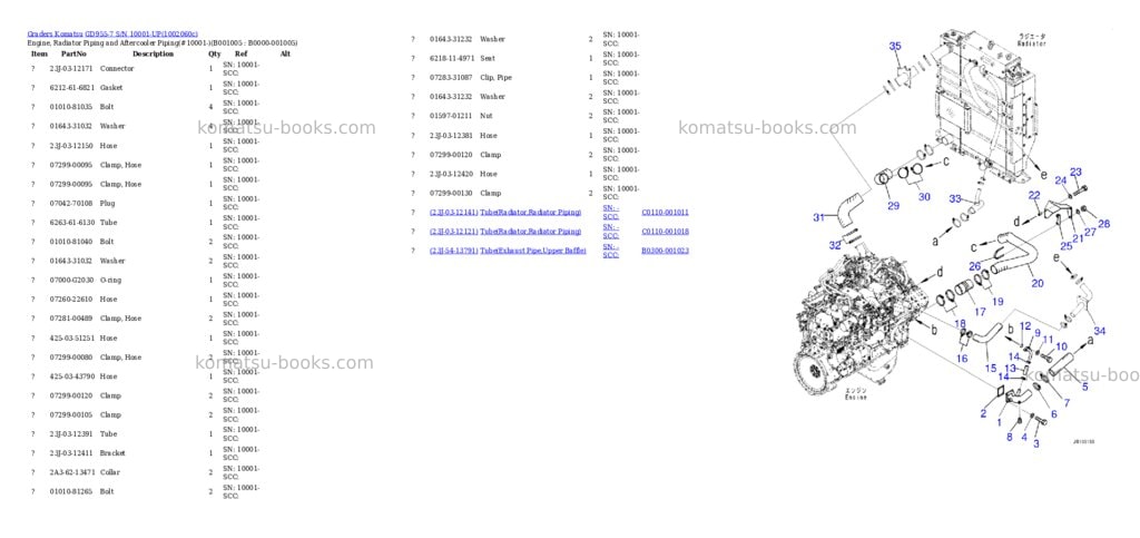 Komatsu GD955-7 S/N 10001-UP Parts catalog cover Page 4