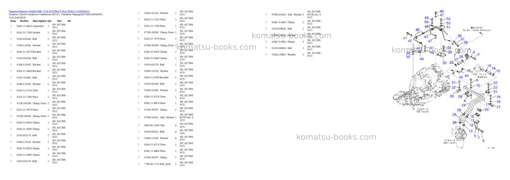 Komatsu SAA6D140E-7 S/N 837398-UP (For GD955-7) Parts catalog cover Page 3