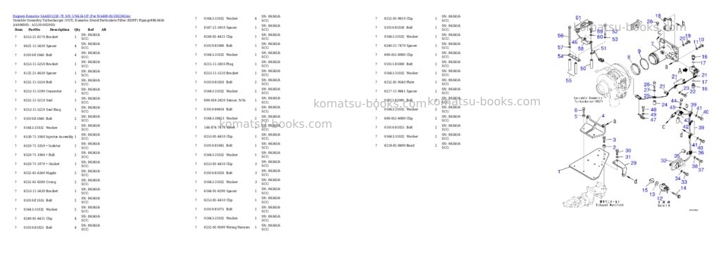 Komatsu SAA6D125E-7E S/N 576434-UP (For WA480-8) Parts catalog cover Page 10