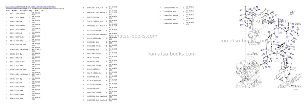 Komatsu SAA6D125E-7E S/N 576434-UP (For WA480-8) Parts catalog cover Page 8