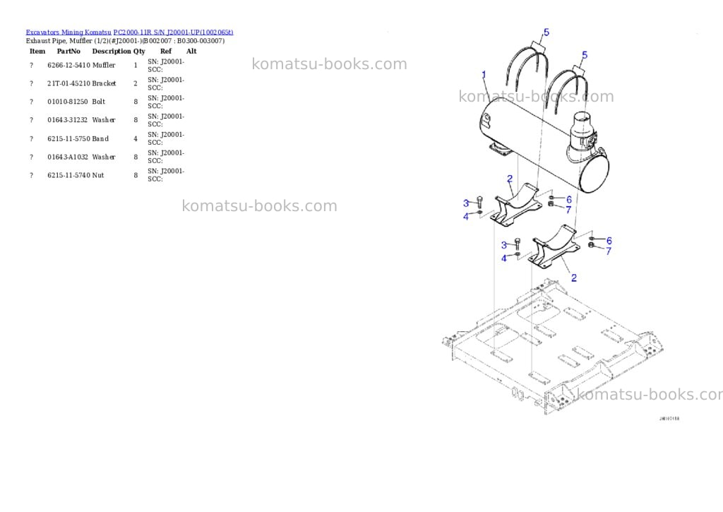 Komatsu PC2000-11R S/N J20001-UP Parts catalog cover Page 8 Komatsu PC2000-11R S/N J20001-UP Parts catalog cover Page 8