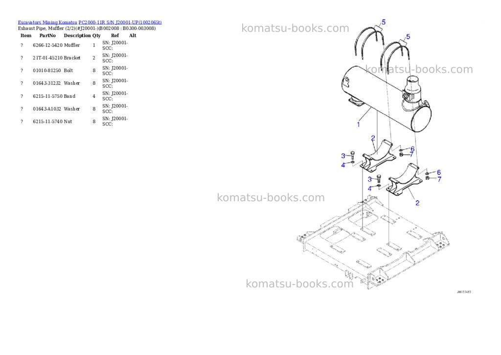 Komatsu PC2000-11R S/N J20001-UP Parts catalog cover Page 9 Komatsu PC2000-11R S/N J20001-UP Parts catalog cover Page 9
