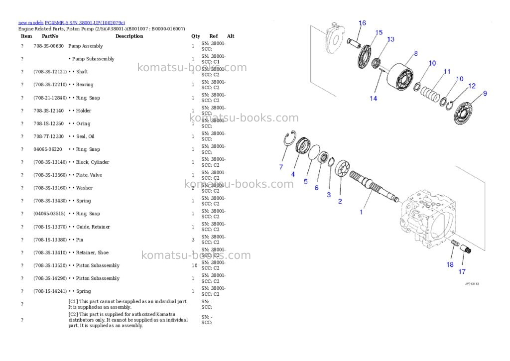Komatsu PC45MR-5 S/N 38001-UP Parts catalog cover Page 7 Komatsu PC45MR-5 S/N 38001-UP Parts catalog cover Page 7