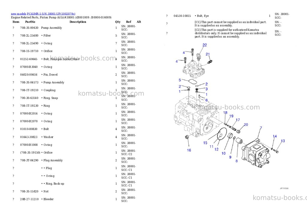 Komatsu PC45MR-5 S/N 38001-UP Parts catalog cover Page 9 Komatsu PC45MR-5 S/N 38001-UP Parts catalog cover Page 9