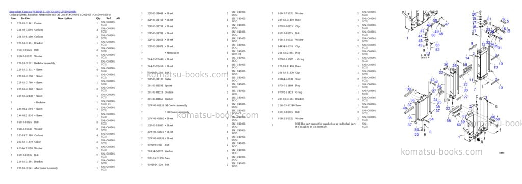 Komatsu PC88MR-11 S/N C40001-UP Parts catalog cover Page 5 Komatsu PC88MR-11 S/N C40001-UP Parts catalog cover Page 5