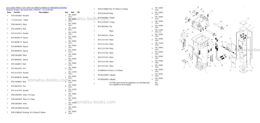 Komatsu JTHB20-3 S/N 10001-UP (JTHB20_HYDRAULIC BREAKER) Parts catalog cover Komatsu JTHB20-3 S/N 10001-UP (JTHB20_HYDRAULIC BREAKER) Parts catalog cover