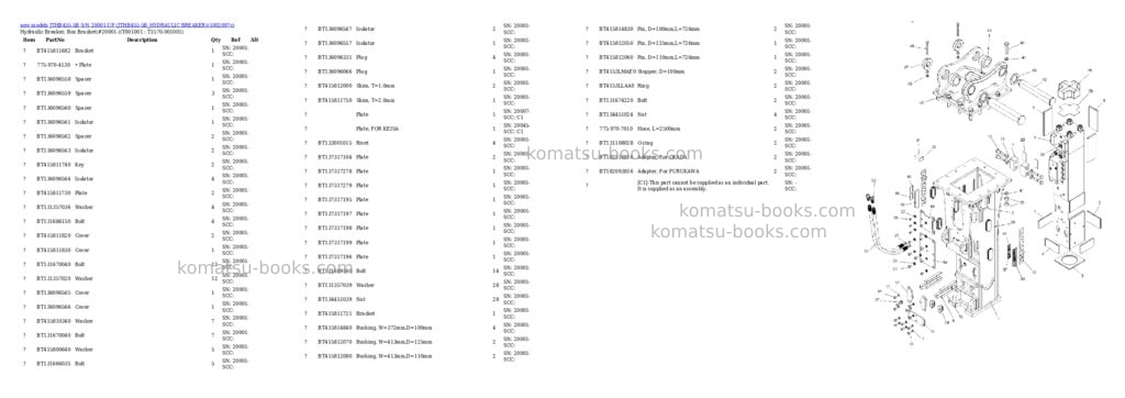 Komatsu JTHB455-5B S/N 20001-UP (JTHB455-5B_HYDRAULIC BREAKER) Parts catalog cover Komatsu JTHB455-5B S/N 20001-UP (JTHB455-5B_HYDRAULIC BREAKER) Parts catalog cover
