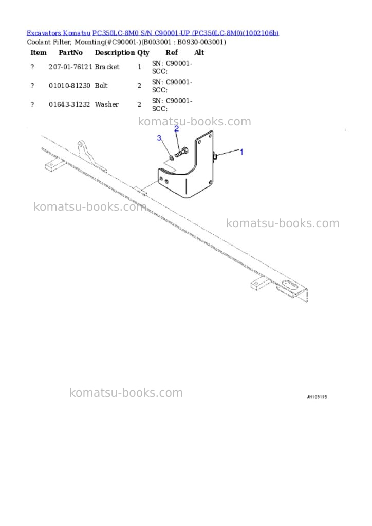Komatsu PC350LC-8M0 S/N C90001-UP (PC350LC-8M0) Parts catalog cover Page 2