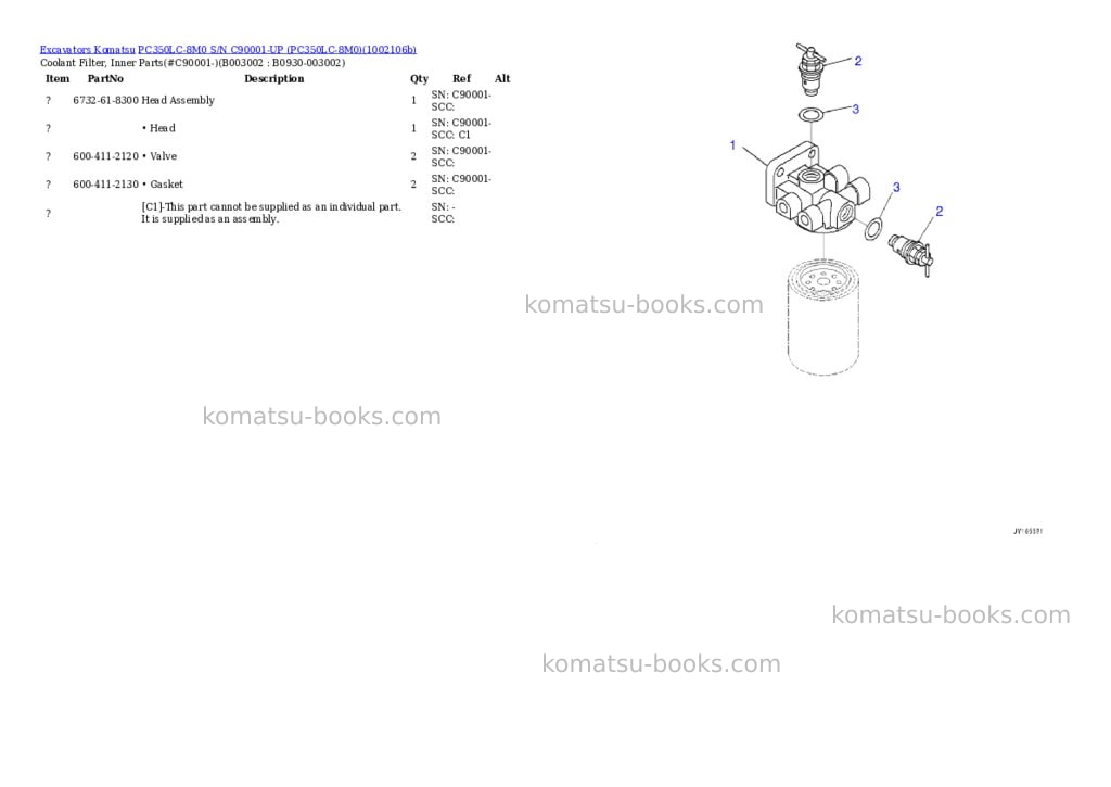 Komatsu PC350LC-8M0 S/N C90001-UP (PC350LC-8M0) Parts catalog cover Page 3