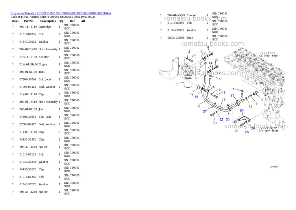Komatsu PC350LC-8M0 S/N C90001-UP (PC350LC-8M0) Parts catalog cover Page 4