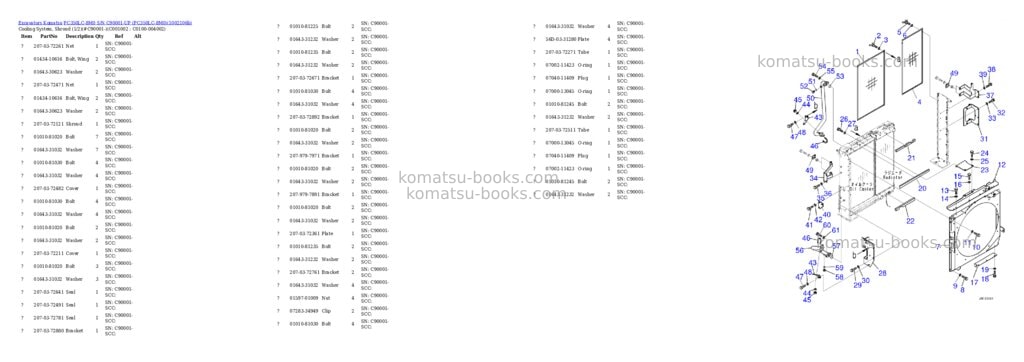 Komatsu PC350LC-8M0 S/N C90001-UP (PC350LC-8M0) Parts catalog cover Page 6