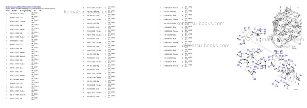 Komatsu GD955-7R S/N 50001-UP Parts catalog cover Page 2